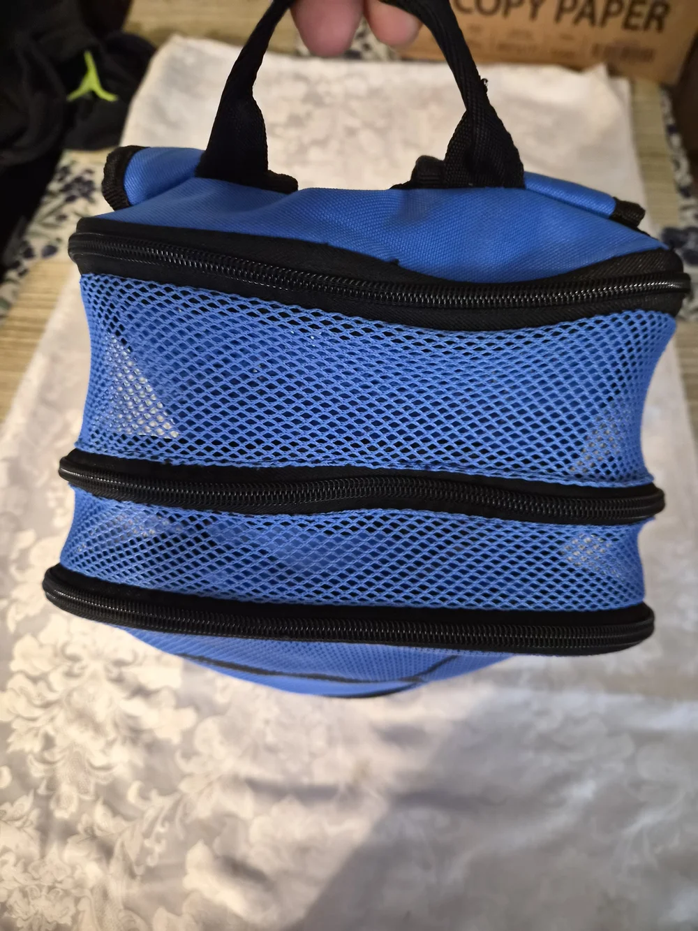 Puma Blue and Black Mesh Backpack